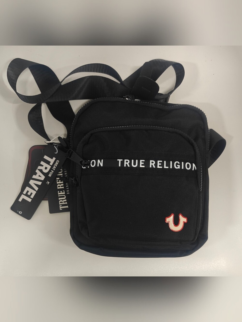True Religion Black Crossbody Sling Bag